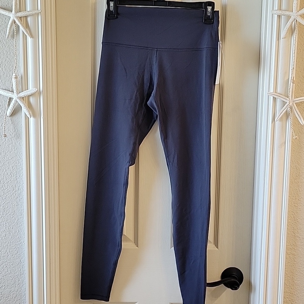 Women's M High-Waisted Leggings Grayish Blue M - Picture 7 of 16